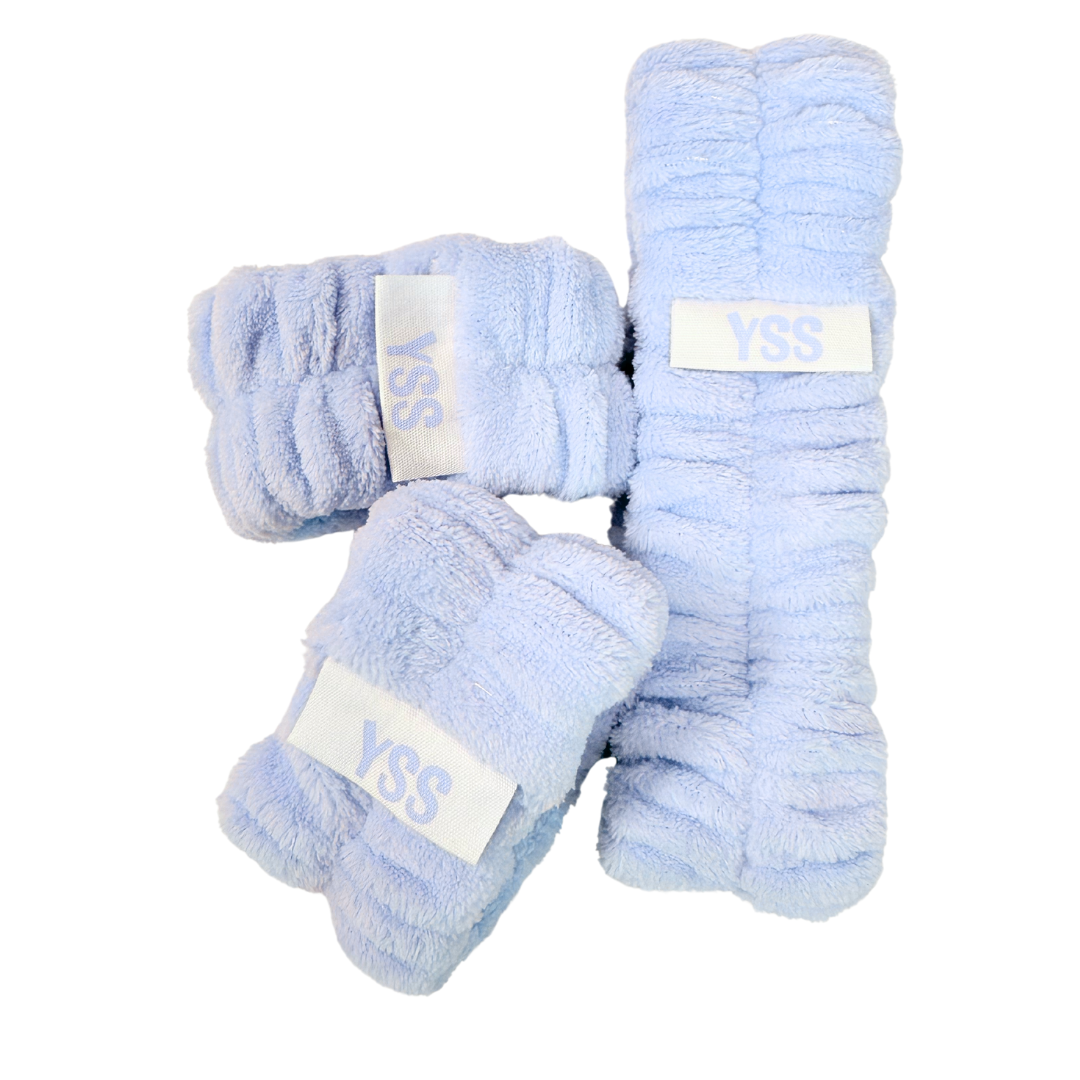 Blue Beauty Buddies Head & Wristband Set 🫧